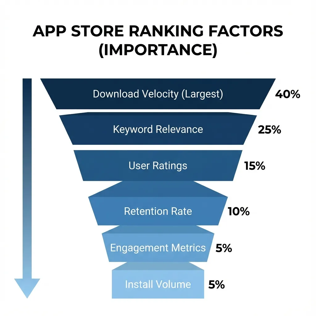 App Store ranking factors pyramid