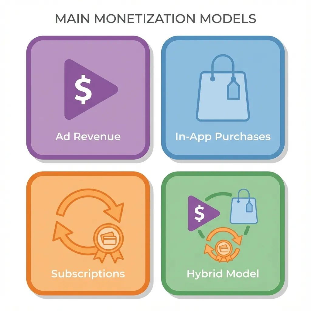 Mobile game monetization models comparison 2026
